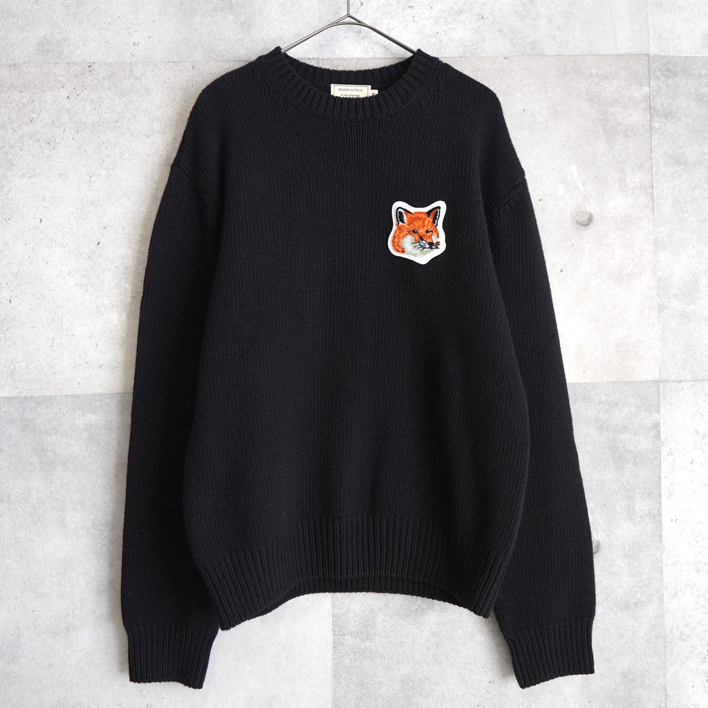 Big Fox Head Wappen Wool Sweater｜Made in Italy