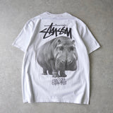 ステューシー BIG HIPPO Tシャツ ホワイト - NEWSED