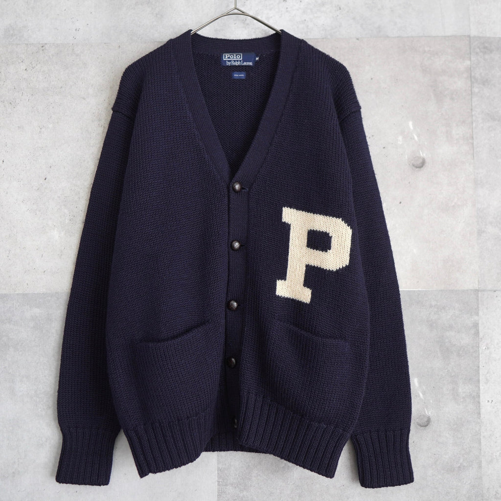 Big P Letter Cardigan