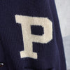 Big P Letter Cardigan