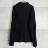 ステューシー Big Thermal Zip Shirt ワンポイントロゴ フルジップ サーマル ブラック メンズ