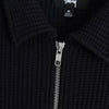 ステューシー Big Thermal Zip Shirt ワンポイントロゴ フルジップ サーマル ブラック メンズ
