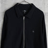 ステューシー Big Thermal Zip Shirt ワンポイントロゴ フルジップ サーマル ブラック メンズ