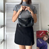 Black Leather 2way Shoulder Bag