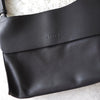 Black Leather One Shoulder Bag