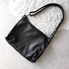 Black Leather One Shoulder Bag