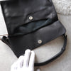Black Leather One Shoulder Bag
