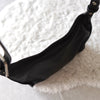 Black Leather One Shoulder Bag
