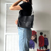 Black Leather One Shoulder Bag