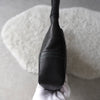 Black Leather One Shoulder Bag