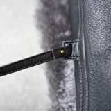 Black leather tote bag - NEWSED