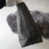 Black leather tote bag - NEWSED