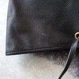 Black leather tote bag - NEWSED