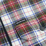 バレンシアガ BLEACHED PLAID HOODED SHIRT ヴィンテージ加工 フーデッド フランネルブルゾン シャツ ジャケット マルチカラー S メンズ - NEWSED