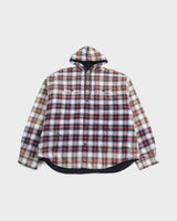 バレンシアガ BLEACHED PLAID HOODED SHIRT ヴィンテージ加工 フーデッド フランネルブルゾン シャツ ジャケット マルチカラー S メンズ - NEWSED