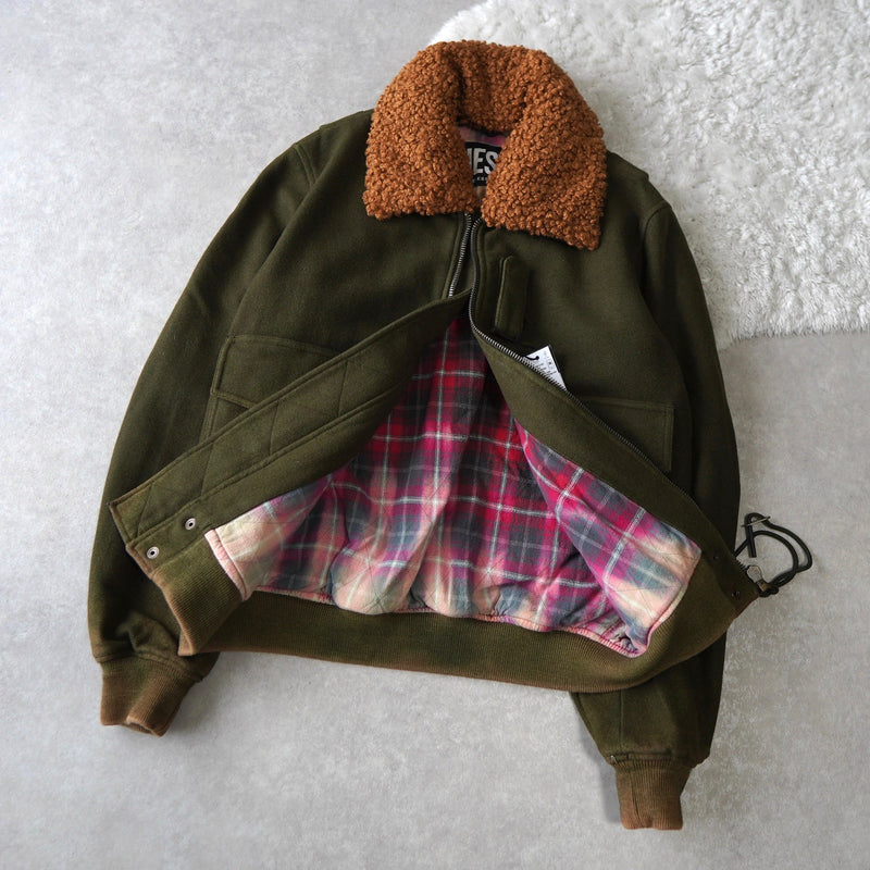 Boa Collar Wool Blouson｜UNUSED - NEWSED