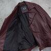 Bordeaux Leather Biker's Jacket