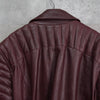 Bordeaux Leather Biker's Jacket