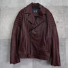 Bordeaux Leather Biker's Jacket