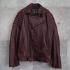 Bordeaux Leather Biker's Jacket
