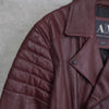Bordeaux Leather Biker's Jacket