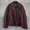 Bordeaux Leather Biker's Jacket