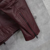 Bordeaux Leather Biker's Jacket