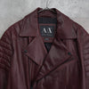 Bordeaux Leather Biker's Jacket