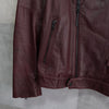 Bordeaux Leather Biker's Jacket