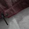 Bordeaux Leather Biker's Jacket