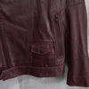 Bordeaux Leather Biker's Jacket