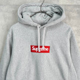 Box Logo Hooded Sweatshirt シュプリーム ボックスロゴ フーディー パーカー グレー - NEWSED