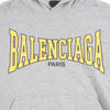 バレンシアガ BOXING LINED HOODIE クラックロゴ プルオーバー パーカー グレー L メンズ