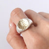 Briller Signet Round M Ring アン バイ トモオヨシダ シグネットリング 指輪 シルバー925 K10 ロジウムコーティング 15.5号