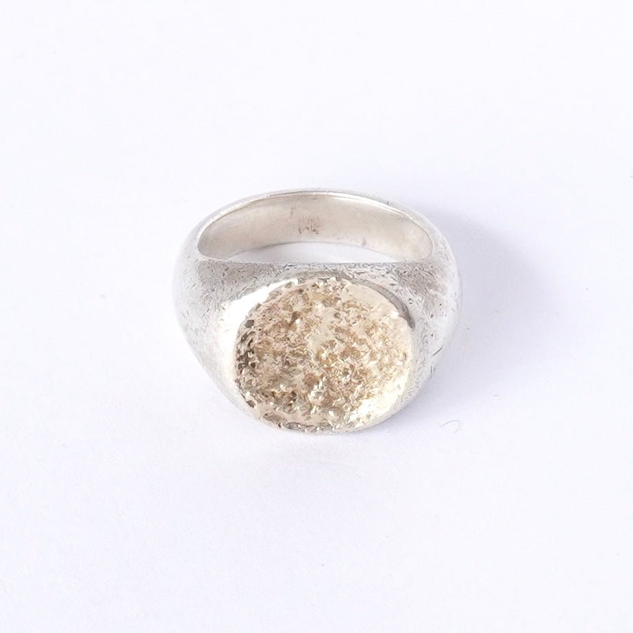 Briller Signet Round M Ring アン バイ トモオヨシダ シグネットリング 指輪 シルバー925 K10 ロジウムコーティング 15.5号