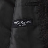 イヴサンローラン ツイード テーラードジャケット ブラウン