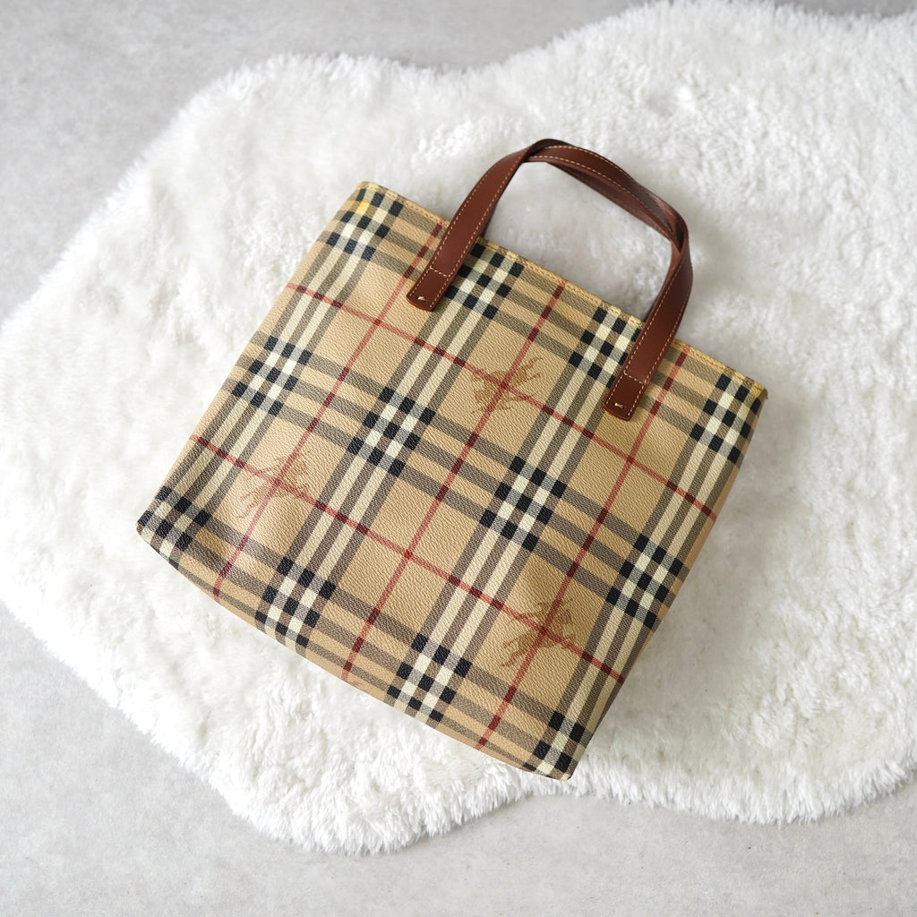 Burberry check hand bag