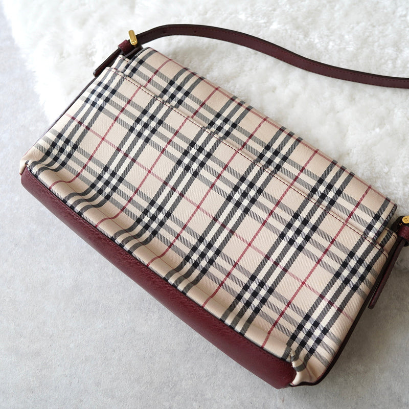 Burberry checked one shoulder bag - NEWSED