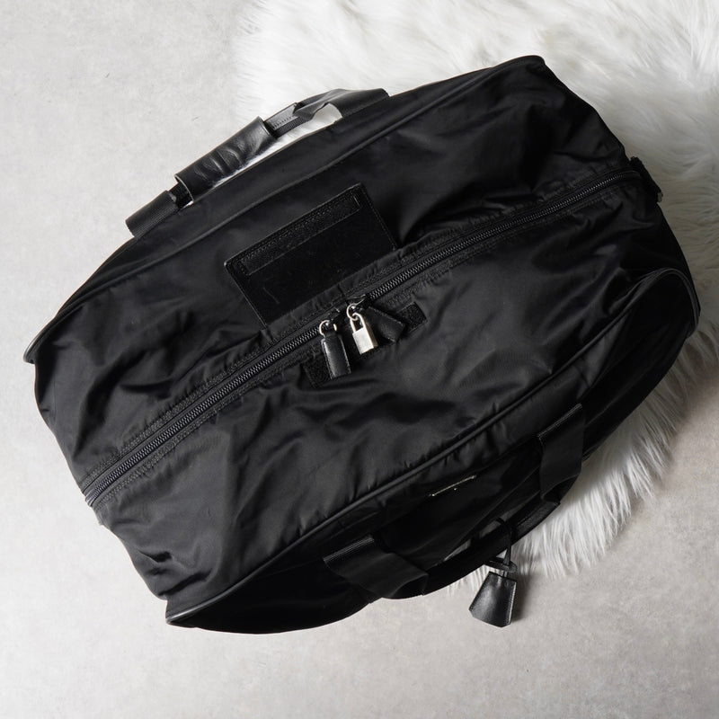 プラダ テスート ポコノ ナイロン / サフィアーノレザー 2way ボストンバッグ ブラック