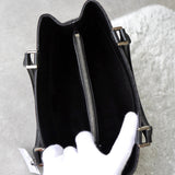 セリーヌ Cマカダム トリオンフ ハンドバッグ キャンバス/レザー ブラック 黒 - NEWSED