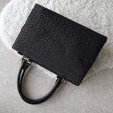 セリーヌ Cマカダム トリオンフ ハンドバッグ キャンバス/レザー ブラック 黒 - NEWSED