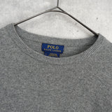 ポロ ラルフローレン ポニーロゴ ニット グレー