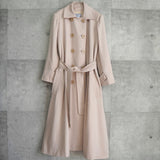 イヴサンローラン ロング丈 トレンチコート ピンクベージュ コート レディース