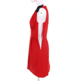 ミュウミュウ cady dress 肩リボン ノースリーブ ドレス ワンピース レッド 38 レディース - NEWSED