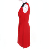 ミュウミュウ cady dress 肩リボン ノースリーブ ドレス ワンピース レッド 38 レディース - NEWSED
