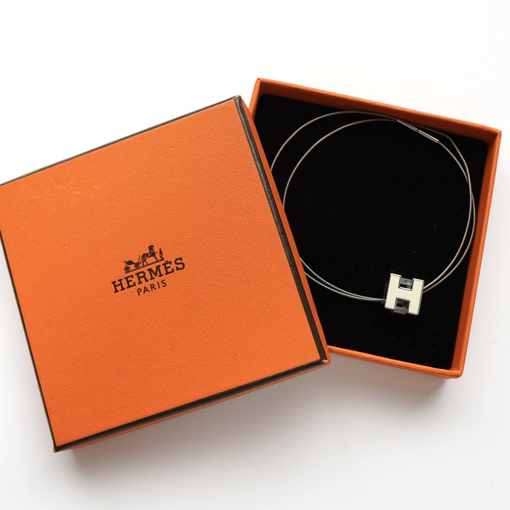 Cage d'ache H Cube Necklace White | ブランド古着を扱う