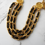 シャネル ヴィンテージ CAMBON カンボン チェーンベルト ブラック 箱付き - NEWSED