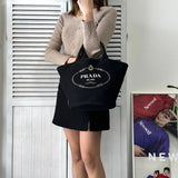 Canapa Black 2way Hand Bag / Shoulder Bag With Pouch - NEWSED