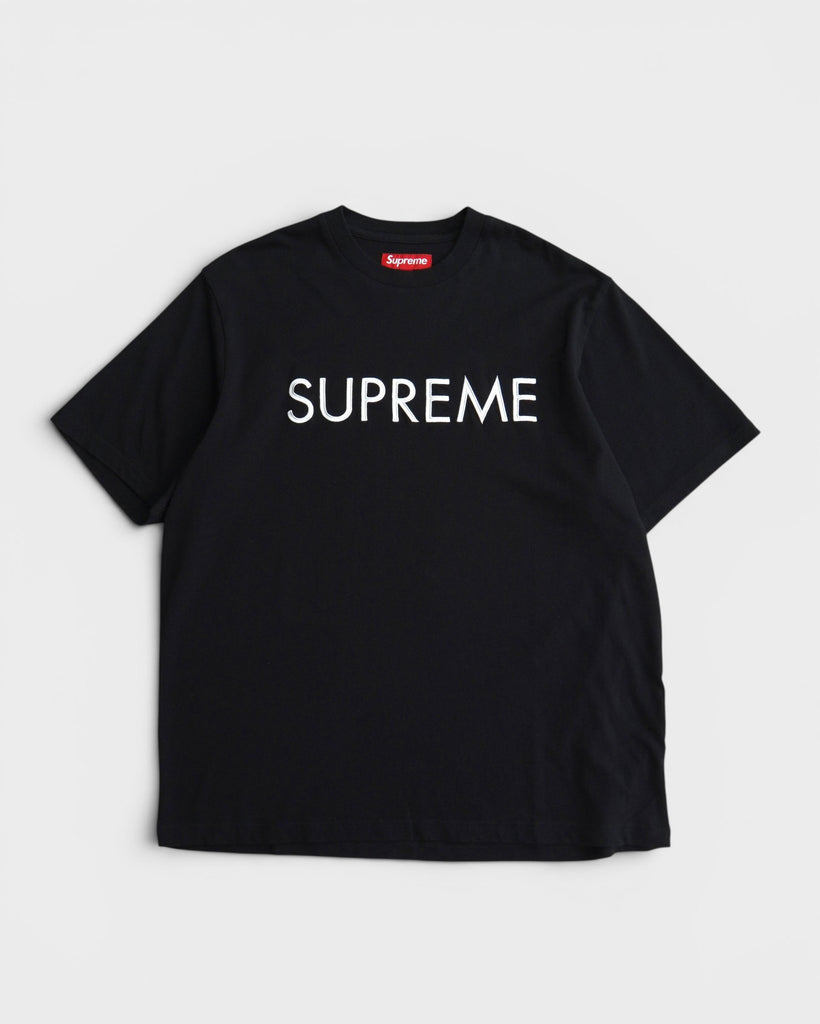 Capital S/S Top シュプリーム ロゴ Tシャツ ブラック Lサイズ メンズ