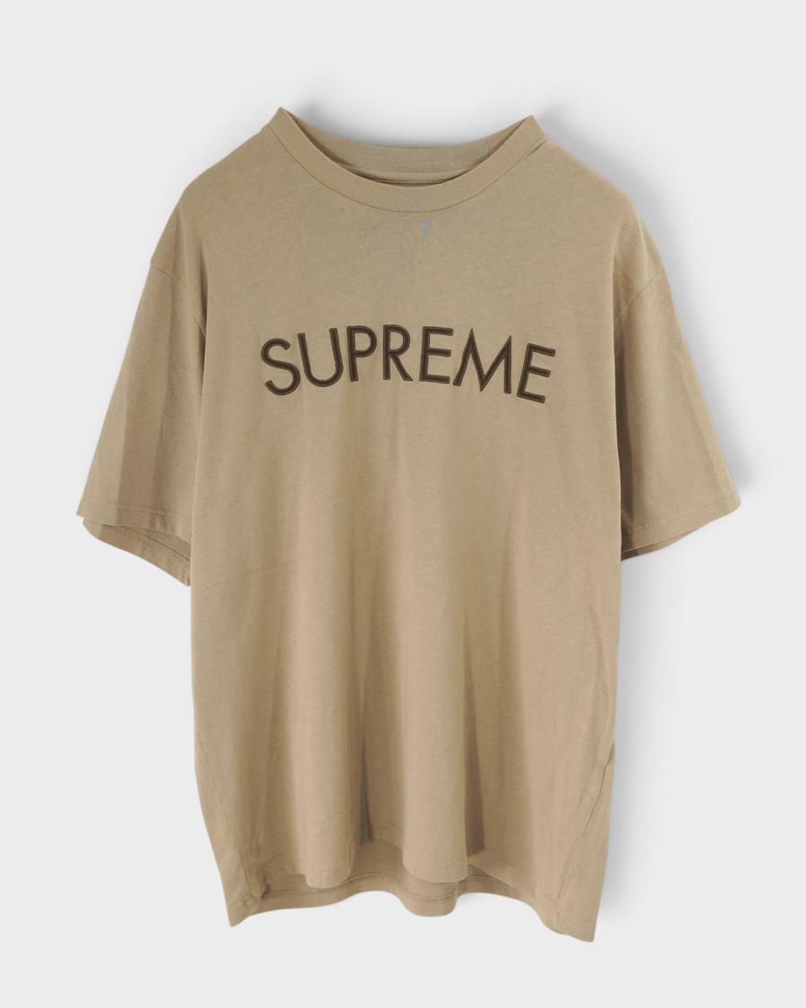 Capital S/S Top シュプリーム ロゴ Tシャツ ベージュ Lサイズ メンズ - NEWSED